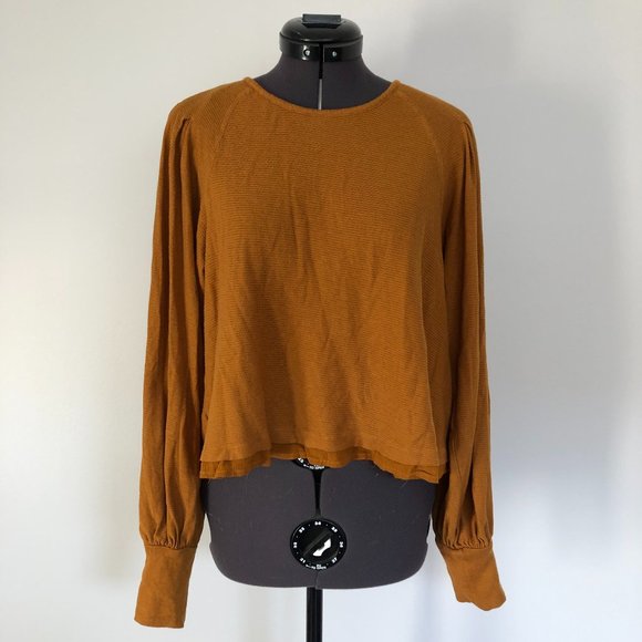 free people billie balloon sleeve top - Picture 2 of 4